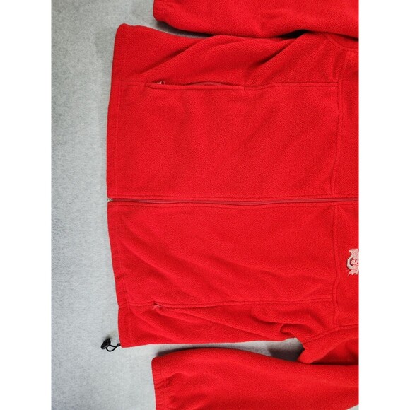 Ohio State Buckeyes Jacket Mens Large XL Red Fleece Full Zip‎ OSU Football Coat - Picture 3 of 14